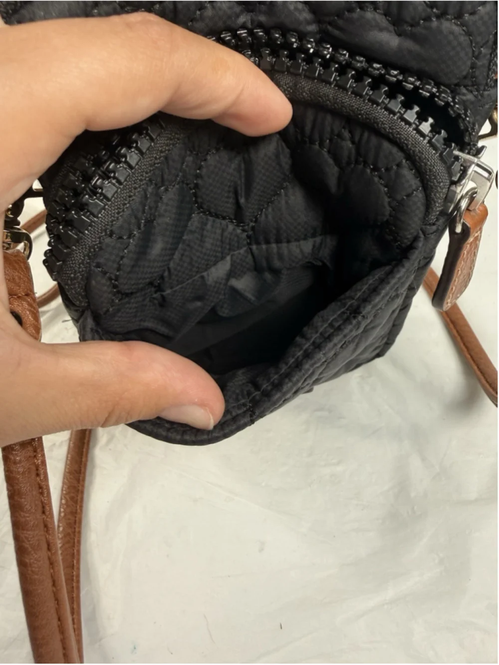 Brighton Kora Mini Utility Bag Heart to Heart Lightweight Black